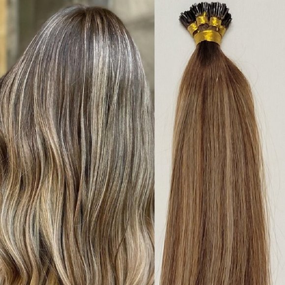22″ 100 grams,125 strands ,I Tip (Stick Tip) Beaded Fusion # B4/20